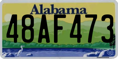 AL license plate 48AF473