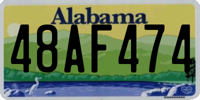 AL license plate 48AF474