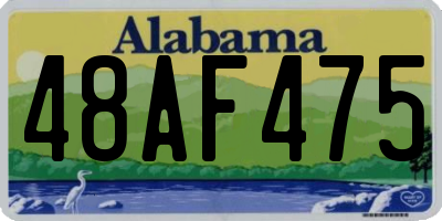 AL license plate 48AF475