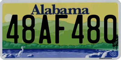 AL license plate 48AF480