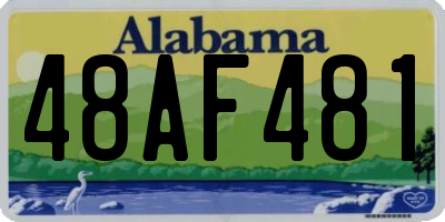 AL license plate 48AF481