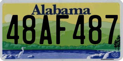 AL license plate 48AF487