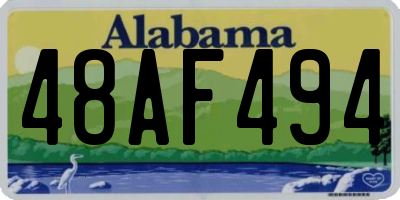 AL license plate 48AF494