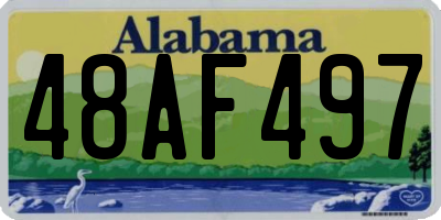 AL license plate 48AF497