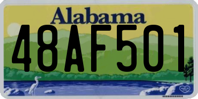 AL license plate 48AF501