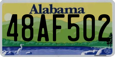 AL license plate 48AF502