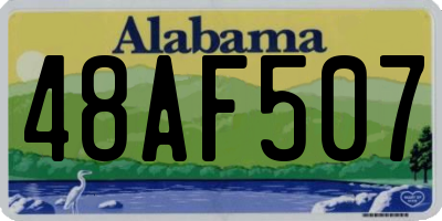 AL license plate 48AF507