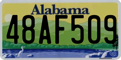 AL license plate 48AF509