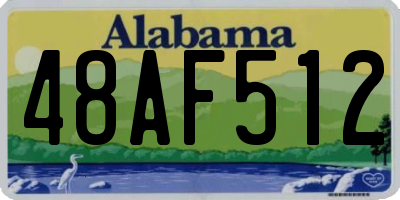 AL license plate 48AF512