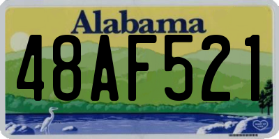 AL license plate 48AF521