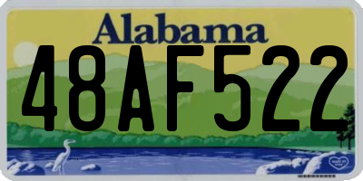 AL license plate 48AF522