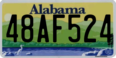 AL license plate 48AF524