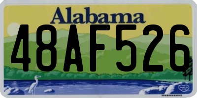 AL license plate 48AF526
