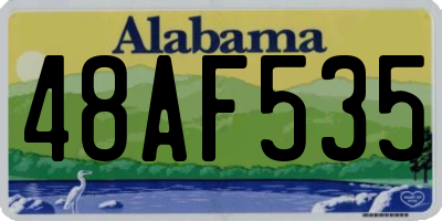 AL license plate 48AF535