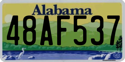 AL license plate 48AF537