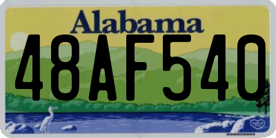 AL license plate 48AF540
