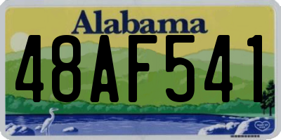 AL license plate 48AF541