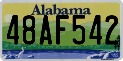 AL license plate 48AF542