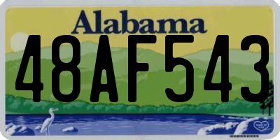 AL license plate 48AF543