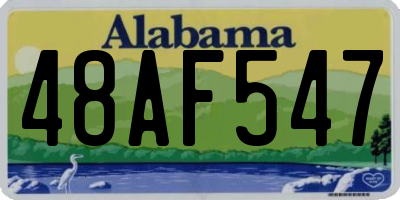 AL license plate 48AF547