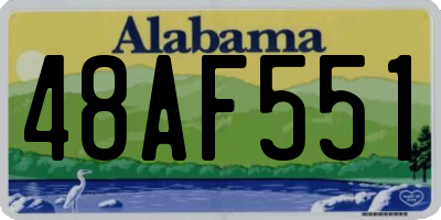 AL license plate 48AF551