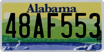 AL license plate 48AF553