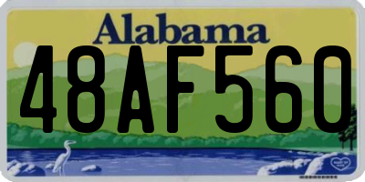 AL license plate 48AF560