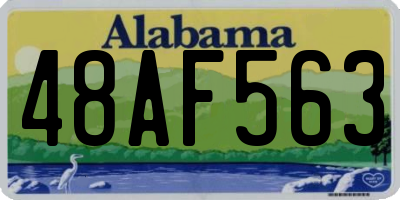 AL license plate 48AF563