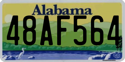 AL license plate 48AF564