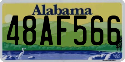 AL license plate 48AF566