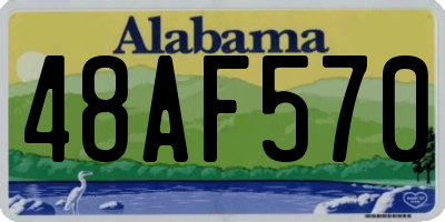 AL license plate 48AF570
