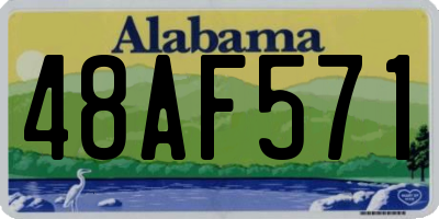 AL license plate 48AF571