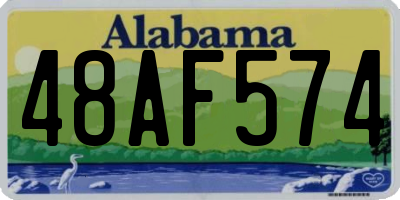 AL license plate 48AF574