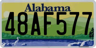 AL license plate 48AF577