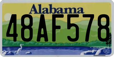 AL license plate 48AF578