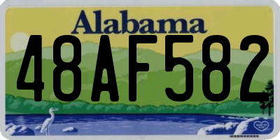 AL license plate 48AF582