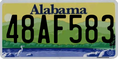 AL license plate 48AF583
