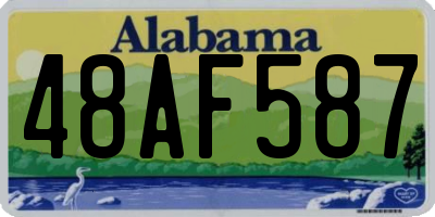 AL license plate 48AF587
