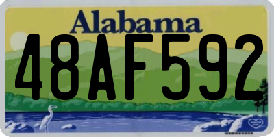 AL license plate 48AF592