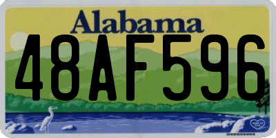 AL license plate 48AF596