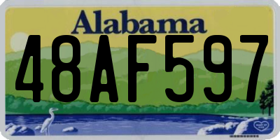 AL license plate 48AF597