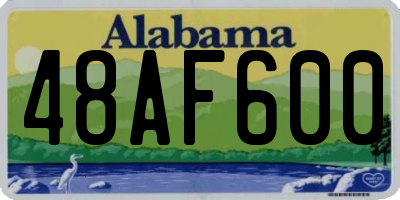 AL license plate 48AF600