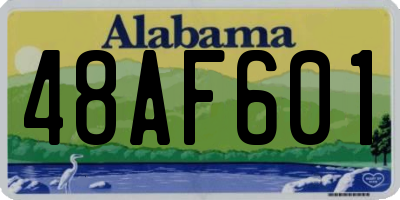 AL license plate 48AF601
