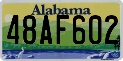 AL license plate 48AF602
