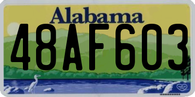 AL license plate 48AF603