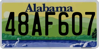AL license plate 48AF607