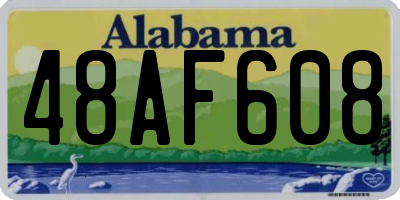 AL license plate 48AF608