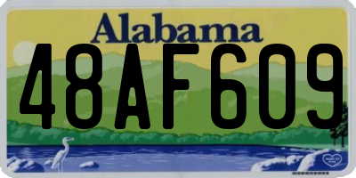 AL license plate 48AF609