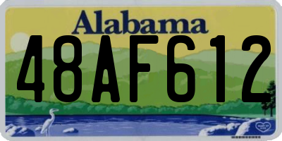 AL license plate 48AF612