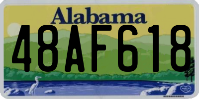 AL license plate 48AF618